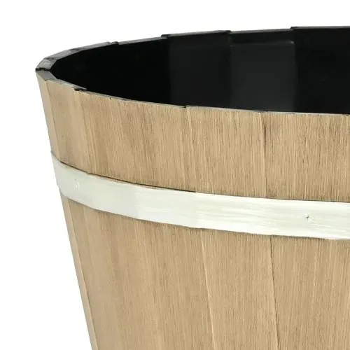 VEVOR Blumentöpfe 300 x 210 mm, 4er-Pack Whiskyfass-Pflanzgefäße mit Drainagelöchern, Kunststoff-Pflanztopf im Weinfass-Design für Pflanzen im Innen- & Außenbereich, Garten, Zuhause, Braun – Bild 10