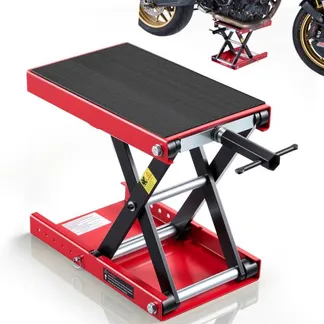 VEVOR Motorradheber 499 kg Tragkraft Motorradhebebühne mit Breiter Auflagefläche Sicherheitsbolzen 95-340 mm Höhenverstellbar Scherenheber aus Stahl für Straßenmotorräder Cruiser Schwarz Rot VEVOR Motorradheber 499 kg Tragkraft Motorradhebebühne mit Breiter Auflagefläche Sicherheitsbolzen 95-340 mm Höhenverstellbar Scherenheber aus Stahl für Straßenmotorräder Cruiser Schwarz Rot