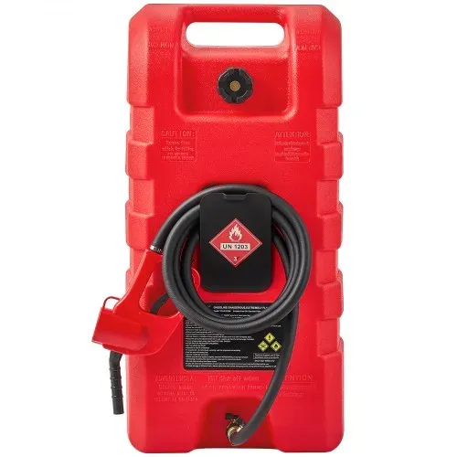 VEVOR Kraftstofftrolley, 56,78 L, Kraftstoffkanister mit Schwerkraft- & Handpumpenmodus, Benzinkanister, 3 m Förderschlauch & Handpumpe, Gasbehälter für Motorboote, Geländefahrzeuge, Benzin & Diesel – Bild 8