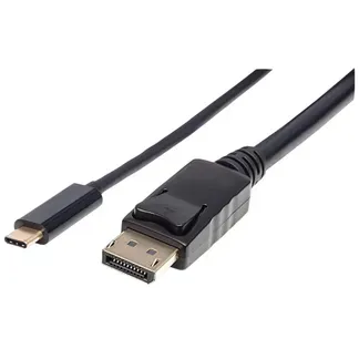 Manhattan USB-C auf DisplayPort-Adapterkabel, Konvertiert das Alternate-Mode-Signal in ein DisplayPort 4K-Ausgangssignal, 2 m, schwarz Manhattan USB-C auf DisplayPort-Adapterkabel, Konvertiert das Alternate-Mode-Signal in ein DisplayPort 4K-Ausgangssignal, 2 m, schwarz