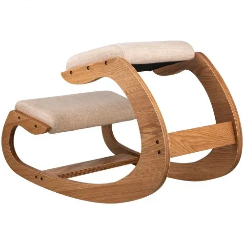 VEVOR ergonomischer Hocker Kniehocker mit Hüftpolster, Gesundheitsstuhl für Zuhause, Kniestuhl zur Verbesserung der Rückenschmerzen Nackenschmerzen Lindern & Körperhaltung (Weiße Eiche) – Bild 6