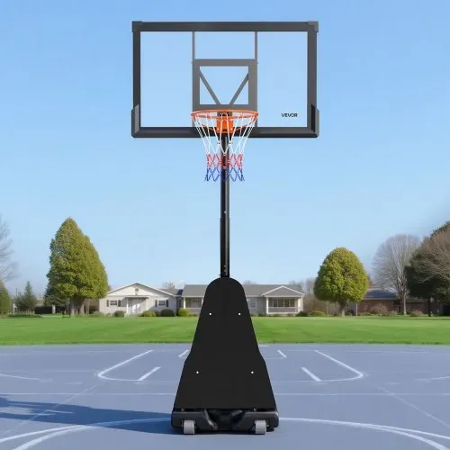 VEVOR tragbarer Basketballständer, max. 3,05 m höhenverstellbarer (manuell) Basketballkorb, Basketballanlage mit 130 cm PC-Rückwand, Basketballkorsystem Backboard-Set für Terrassen Schulen – Bild 7