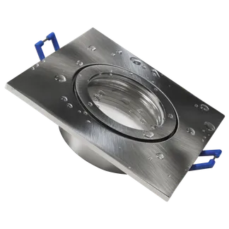 Einbaurahmen McShine “DL-54“ eckig, Clip-Verschluss, IP44, Edelstahl gebürstet Einbaurahmen McShine “DL-54“ eckig, Clip-Verschluss, IP44, Edelstahl gebürstet