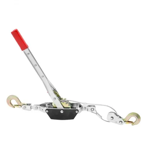 VEVOR Handhebelseilzug, 2 Tonnen (4.409 lbs) Zugkraft, 3,7 m Stahlkabel, 2 Haken, Hochleistungs-Ratschen-Handseilwinde mit Doppelgetriebe, Flaschenzug-Seilzieher, ideal für Fahrzeugrettung – Bild 8