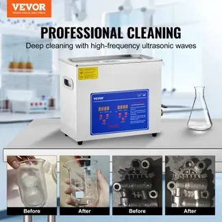 VEVOR Ultraschallreiniger Ultraschall Reiniger 6L Ultrasonic Cleaner Ultraschallreinigungsgerät Edelstahl mit Digitaler Anzeige für Schmuck Brillen und Zähne VEVOR Ultraschallreiniger Ultraschall Reiniger 6L Ultrasonic Cleaner Ultraschallreinigungsgerät Edelstahl mit Digitaler Anzeige für Schmuck Brillen und Zähne