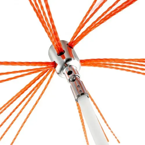VEVOR Ofenrohrbürste-Set, 8 m max. Länge, Schornsteinbürsten, Schornsteinfeger-Satz, Kaminbürste, um 90° biegbares Kaminreinigungswerkzeug, für quadratische & rechteckige Schornsteine – Bild 10