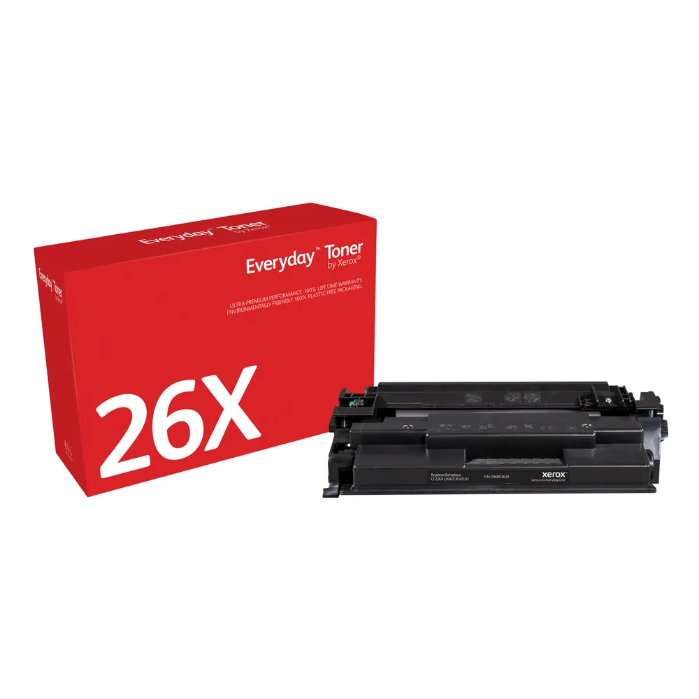 Everyday™ Schwarz Tonermodul von Xerox kompatibel mit HP 26X (CF226X), Hohe Kapazität Everyday™ Schwarz Tonermodul von Xerox kompatibel mit HP 26X (CF226X), Hohe Kapazität