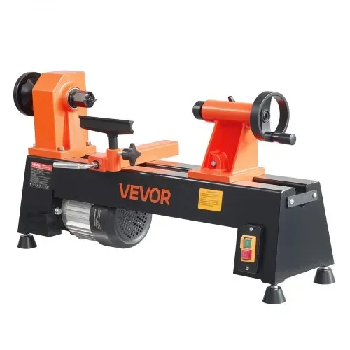 VEVOR Drechselbank 254 x 465 mm 1/2 PS Tischdrehbank mit 5 Drehzahlstufen, für Anfänger und Hobbybastler, mit Thermoschutz, Robustem Metallrahmen und Komplettem Zubehörset für Weich- und Hartholz – Bild 10