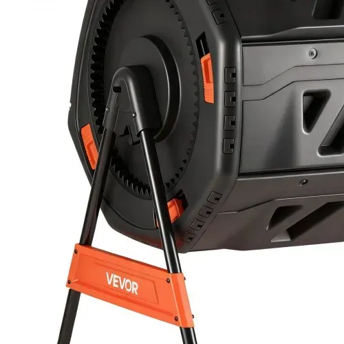 VEVOR Komposttrommel 200 L, Tumbling-Komposter Outdoor mit 2 Schiebetüren & Belüftungssystem & Doppelkammern, Kompostbehälter aus PP & Kohlenstoffstahl für Garten-, Küchen- und Hofabfälle – Bild 9