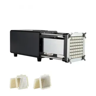 VEVOR Elektrischer Pommes Frites Schneider Kartoffelschneider mit 1/2 & 3/8 Zoll Klingen Edelstahl, Kartoffelschneider und Zerkleinerer mit Anti-Rutsch-Füßen, für Kartoffeln Pommes Frites Gemüse VEVOR Elektrischer Pommes Frites Schneider Kartoffelschneider mit 1/2 & 3/8 Zoll Klingen Edelstahl, Kartoffelschneider und Zerkleinerer mit Anti-Rutsch-Füßen, für Kartoffeln Pommes Frites Gemüse