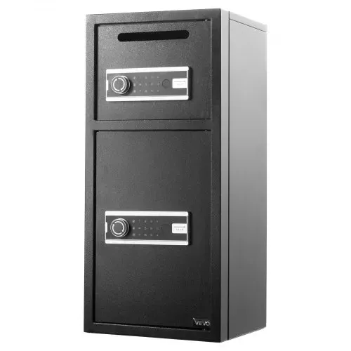 VEVOR Tresor Safe Elektronischer Aktentresor Doppeltür 93,45 L Geldschrank, mit Elektronischem Tastenfeld Diebstahlsicherung Digitalem Sicherheitsschloss mit Schlüssel Einwurfschlitz Schwarz – Bild 9