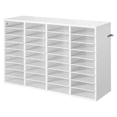 VEVOR Briefablage mit 36 Ablagefächern & Herausnehmbaren Regalböden, Dokumentenablage aus Holz, Aktenhalter für Büro, Zuhause oder Klassenzimmer, Literaturorganizer für Akten Dokumenten Papier, Weiß – Bild 10