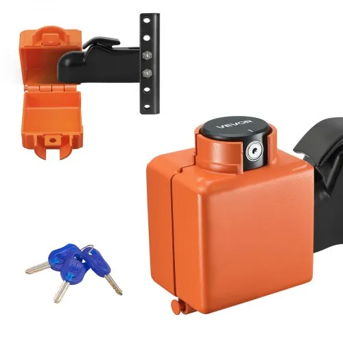 VEVOR Anhängerschloss, kompatibel mit 50,8/58,7 mm Kupplungen, robustes Anhängerkupplungsschloss mit 3 Schlüsseln, Diebstahlschutz, Sicherheitsschloss für Wohnmobile, Anhänger, Boote VEVOR Anhängerschloss, kompatibel mit 50,8/58,7 mm Kupplungen, robustes Anhängerkupplungsschloss mit 3 Schlüsseln, Diebstahlschutz, Sicherheitsschloss für Wohnmobile, Anhänger, Boote