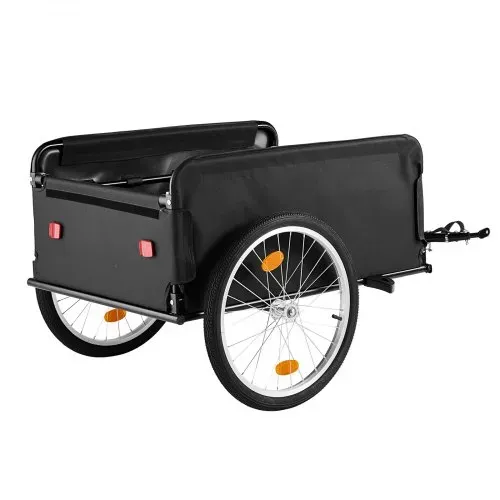 VEVOR Fahrradanhänger Lastenanhänger Faltbarer Transportanhänger 59 kg, Kohlenstoffstahl & 600D Oxford, Mit Regenschutz Deichsel & 4 Reflektoren, Für 22-28 Zoll Räder, Fahrradwagen für Transport – Bild 10