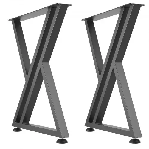 VEVOR Tischkufen 2er-Set 610x740 mm, X-Förmige Tischuntergestell 1000 kg, Tischbeine Kohlenstoffstahl, Möbelfüße, Tischgestell, Tischfüße für Schreibtische, Couchtische, Esstische, Schwarz – Bild 10