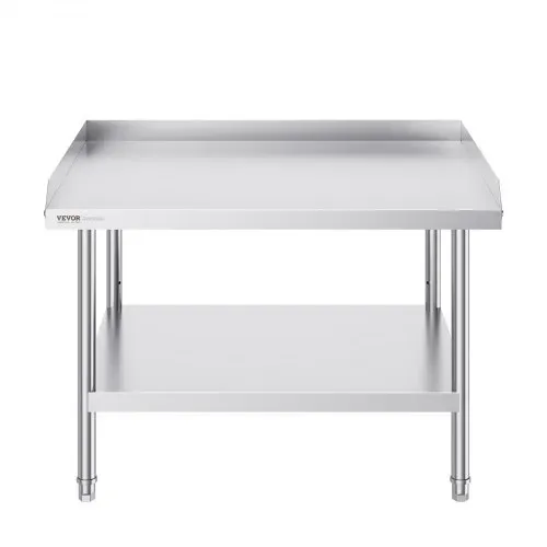 VEVOR Arbeitstisch Edelstahl, gewerblicher Arbeitstisch zur Lebensmittelzubereitung, 3-seitiger Spritzschutz, Arbeitstisch mit einstellbarer Höhe für Restaurants, Zuhause und Hotels 762 x 914 x 660 mm – Bild 10