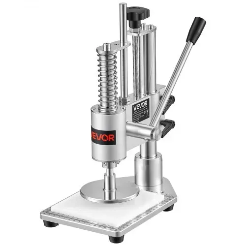 VEVOR Lederdruckmaschine Manuell 10x10cm Lochmaschine Leder Locher Werkzeug, Schneiden von Leder Stoff Papier Silikonkautschuk, 160 kg Druck, 4 cm Hub, Gehäuse aus Aluminiumlegierung & 45#-Stahlkern – Bild 9