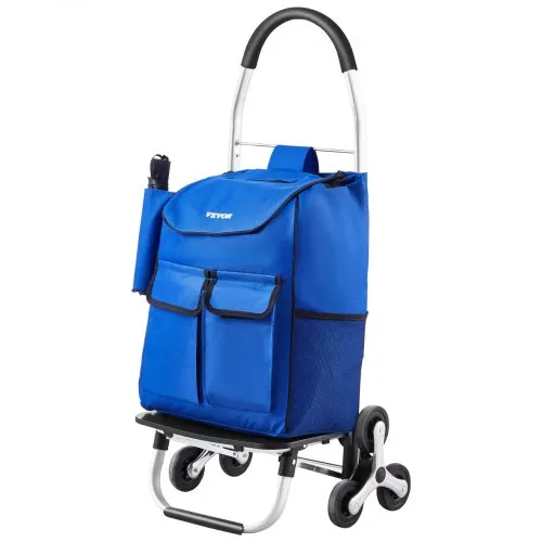 VEVOR faltbarer Einkaufswagen, 445 x 375 x 990 mm, Sackkarre zum Treppensteigen mit 6 Rädern, Aufbewahrungstasche aus Oxford-Stoff, zum Einkaufen, Büro, Umzug, Transport, im Freien, Wäsche VEVOR faltbarer Einkaufswagen, 445 x 375 x 990 mm, Sackkarre zum Treppensteigen mit 6 Rädern, Aufbewahrungstasche aus Oxford-Stoff, zum Einkaufen, Büro, Umzug, Transport, im Freien, Wäsche