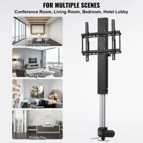 VEVOR TV-Ständer für LCD-LED-Plasmafernseher, Automatischer TV-Ständer, Aufzug für Fernseher, TV Lift Halterung 97,4 bis 167,4 cm, Höhenverstellbar & Stabil Max. 60 kg – Bild 5