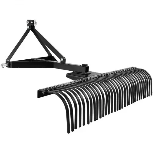 VEVOR Vertikutierer, 1525 mm Arbeitsbreite, Rasentraktor Rechen mit 32 robusten Stahlzinken, Traktor-kompatibler Dreipunkt-Gartenrechen, Rasenlüfter ideal für Bodenbearbeitung & Rasenpflege – Bild 9