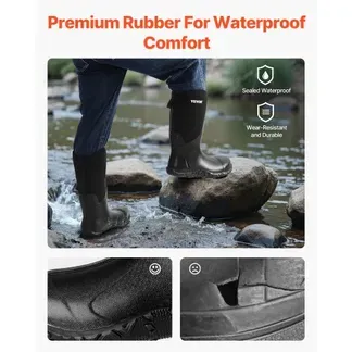 VEVOR Gummistiefel mit Stahlkappe für Herren, Schutzschuhe, wasserdichte Regen-Angelstiefel, rutschfeste Arbeitsschuhe für den Außenbereich, für Fertigung, Bau, Landwirtschaft, Größe 12 US VEVOR Gummistiefel mit Stahlkappe für Herren, Schutzschuhe, wasserdichte Regen-Angelstiefel, rutschfeste Arbeitsschuhe für den Außenbereich, für Fertigung, Bau, Landwirtschaft, Größe 12 US