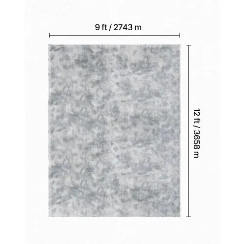 VEVOR Hochflor Teppich, 2743x3658 mm, flauschiger Teppich mit dreilagigem Material, 35 mm Florhöhe, für große Wohnzimmer, Heimkino, Loungebereich, fusselfrei und weicher, pflegeleicht – Bild 2