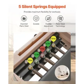 VEVOR Pilates Reformer Maschine aus Holz für Fitnessstudio zu Hause, Krafttrainingsgerät mit doppeltem Widerstand, Reformer-Box, Sprungbrett, für Fortgeschrittene und Anfänger, bis zu 181,44 kg VEVOR Pilates Reformer Maschine aus Holz für Fitnessstudio zu Hause, Krafttrainingsgerät mit doppeltem Widerstand, Reformer-Box, Sprungbrett, für Fortgeschrittene und Anfänger, bis zu 181,44 kg