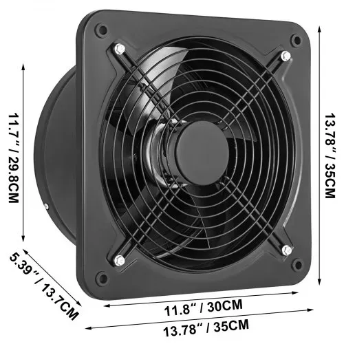 VEVOR 220V Axialventilator Wandventilator 107W Wandventilator 50Hz Wandlüfter 2800 U Ventilator Lüfter – Bild 7