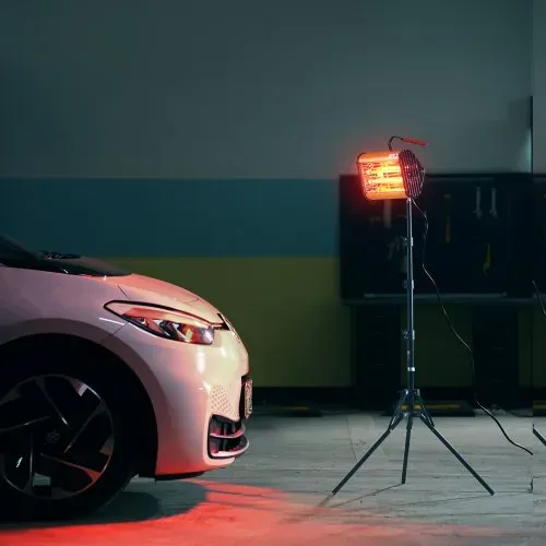 VEVOR Infrarot-Härtungslampe, Hand-/Ständer-Doppelnutzung, 2000 W, 0–90 Min. Zeiteinstellung, Auto-Härtungslampe mit automatischer Heizung und Halterung, 32 m² große Sprüh-/Backkabinenheizungen – Bild 7
