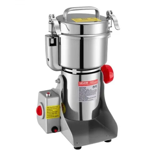 VEVOR Elektrische Getreidemühle 800 g, Getreidemühle 2100 W Edelstahl, Gewürzmühle für Trockenes Getreide Gewürze Müsli Kaffee Mais Pfeffer, Schwenktyp Pulverisiermaschine 220x190x375 mm – Bild 10