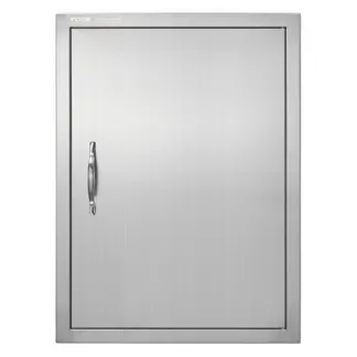 VEVOR Grill-Zugangstür, 508 x 686 mm, Einzelne Außenküchentür, Flächenbündig Montierte Edelstahltür, Vertikale Wandtür mit Griff, für Grillinsel, Grillstation, Außenschrank VEVOR Grill-Zugangstür, 508 x 686 mm, Einzelne Außenküchentür, Flächenbündig Montierte Edelstahltür, Vertikale Wandtür mit Griff, für Grillinsel, Grillstation, Außenschrank