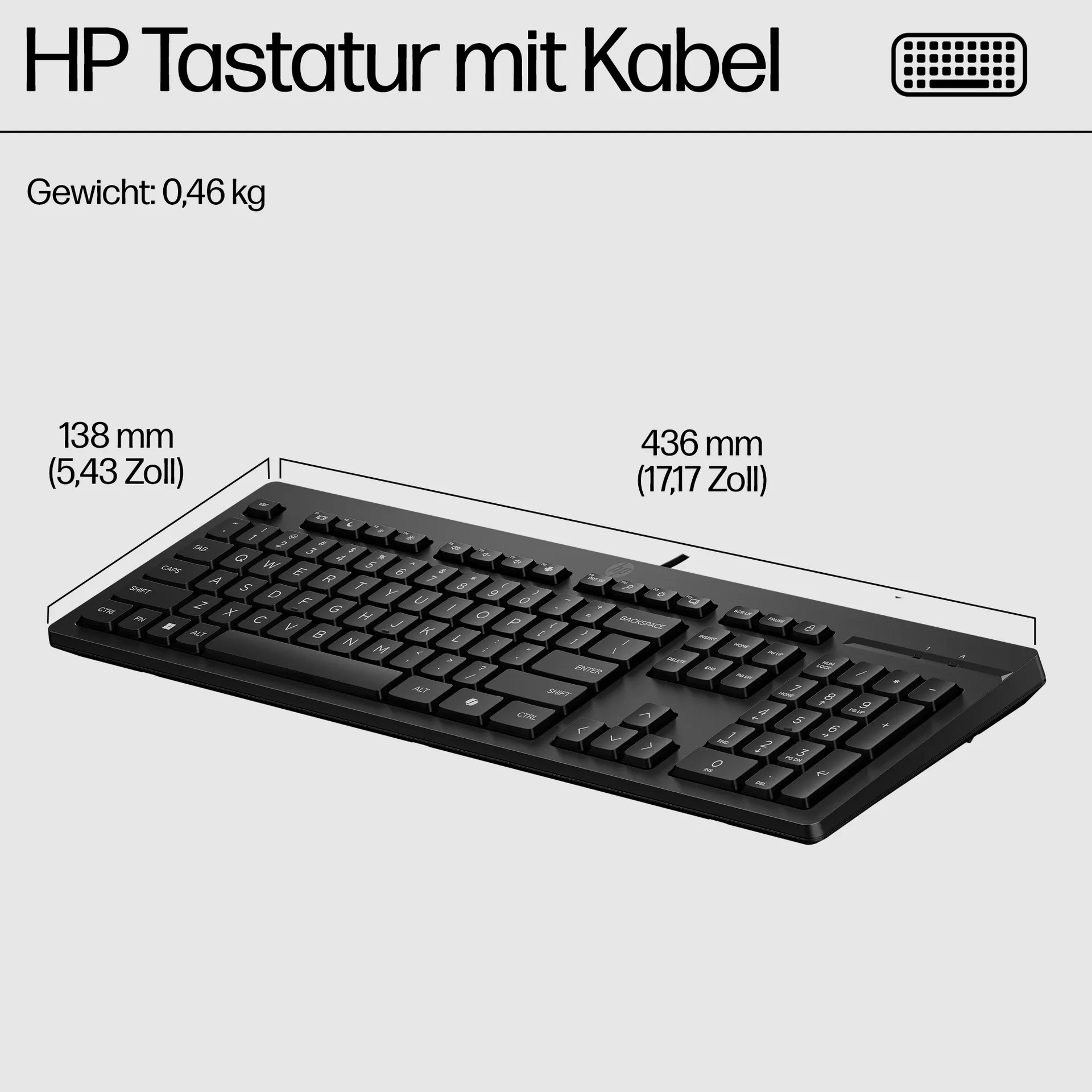 HP 125 G2 Kabelgebundene USB-Tastatur – Bild 4