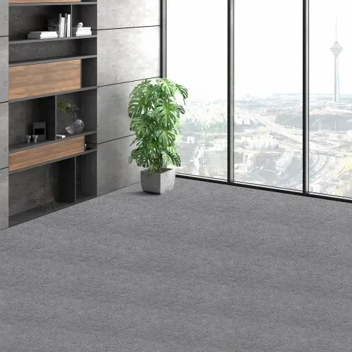 VEVOR Teppichfliesen zum Abziehen und Aufkleben, 61 x 61 cm, selbstklebende Teppichbodenfliesen, weich gepolsterte Teppichfliesen, DIY-Installation für Schlafzimmer, Wohnzimmer, (9 Stk., Hellgrau) – Bild 7