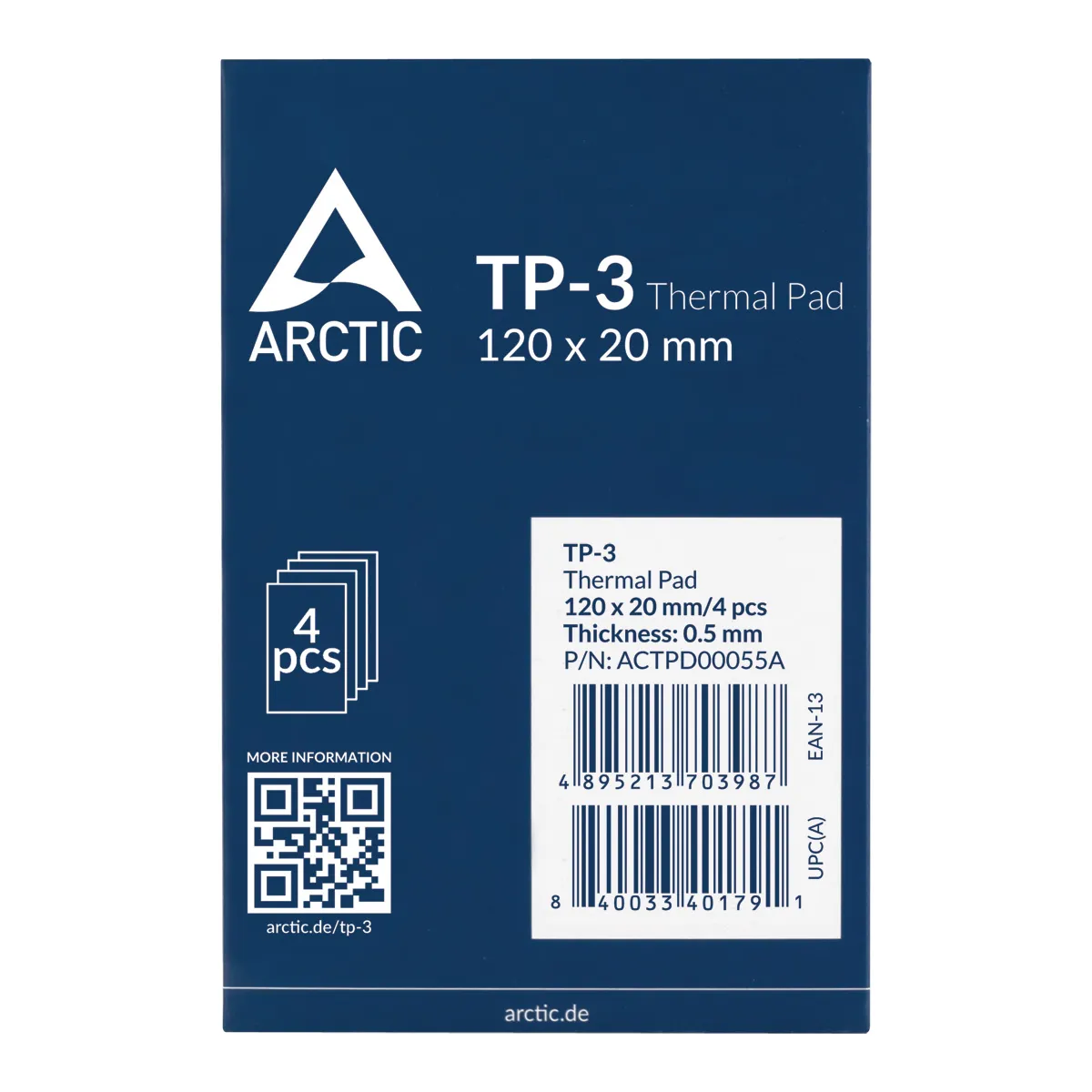 ARCTIC TP-3 Premium Performance Thermal Pad 120 x 20 mm, 0.5 mm – Bild 5