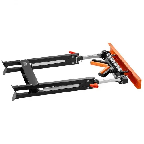 VEVOR 4-in-1-Rollenständer 200 kg, Rollenbock 84–127 cm höhenverstellbar, Arbeitsbock mit Zahnstange & poliertem, multidirektionalem Rollenkopf, für Tischkreissägen-Auslauf, Verlängerungsstütze – Bild 10