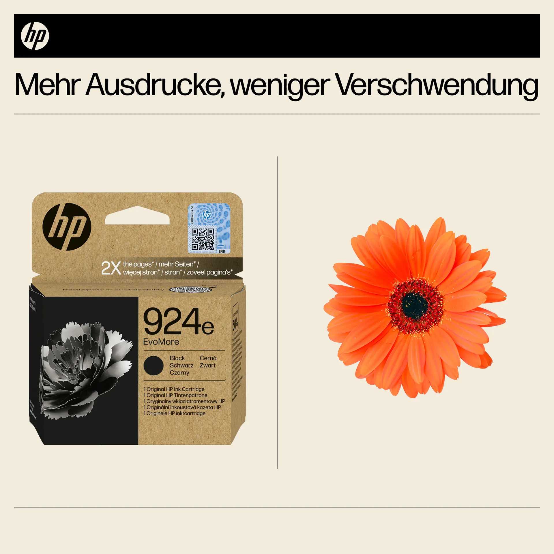 HP 924e EvoMore Schwarz Original Druckerpatrone – Bild 2
