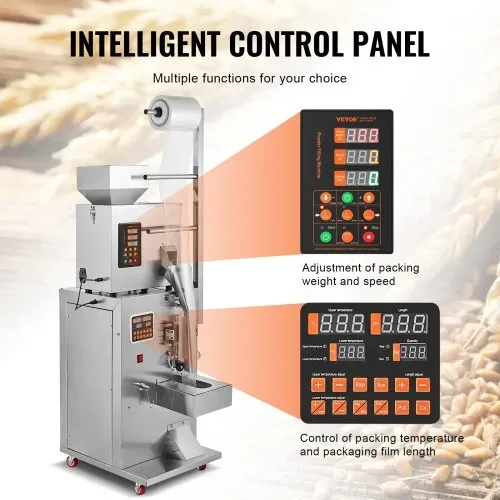 VEVOR Automatische Partikelverpackungsmaschine, 0,002–0,22 lbs/1–100 g, multifunktionale Beutel-Pulverbeutel-Beschwerungs-Füllverpackungsmaschine, Pulverfüllmaschine für Tee, Samen, Körner, Mehl, Bohn – Bild 4