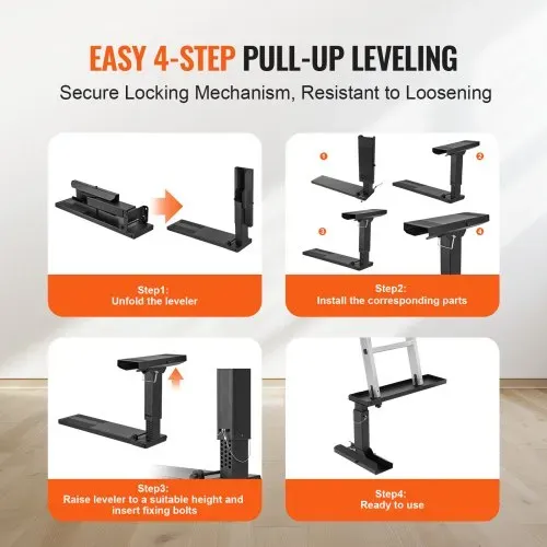 VEVOR Leiternivellierer, 756,92 x 289,5-457,2 mm, Leiterstabilisator für Stahlleitern, zusammenklappbarer Leiterbein-Leveler, einfach zu verwendender Beinstabilisator, Zubehör für Ausziehleitern – Bild 2