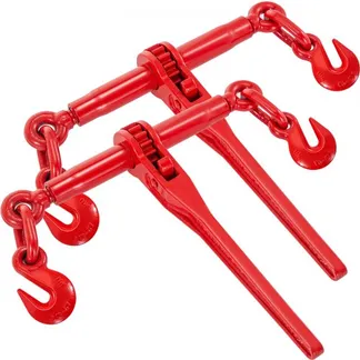VEVOR 9215LBS 3/8″ – 1/2″ Ratschenbinder, 9.215 lbs, sichere Arbeitslast, G70-Haken und einstellbare Länge, für Ketten der Güteklasse 70–80, Festzurren, Transportieren, Abschleppen, 2er-Pack, Rot VEVOR 9215LBS 3/8″ – 1/2″ Ratschenbinder, 9.215 lbs, sichere Arbeitslast, G70-Haken und einstellbare Länge, für Ketten der Güteklasse 70–80, Festzurren, Transportieren, Abschleppen, 2er-Pack, Rot
