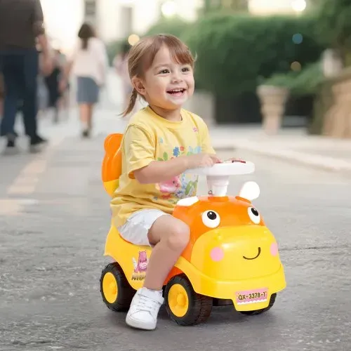 VEVOR Rutschauto, 500x240x415 mm Rutscher für Kleinkinder, Rutschfahrzeug mit Hupe und Musik, 22 kg Tragkraft, Stauraum unter dem Sitz, Lauflernhilfe für Kleinkinder von 19 bis 36 Monaten – Bild 7