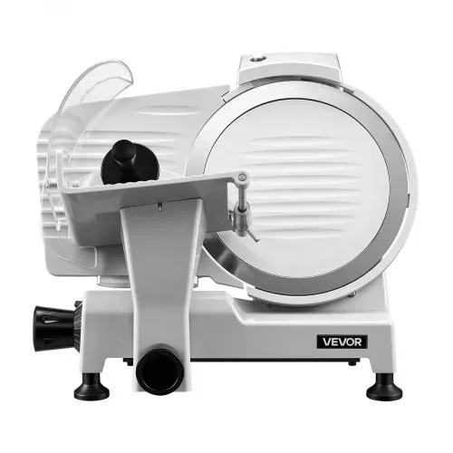 VEVOR Gewerbliche Fleischschneidemaschine 300 W, Elektrische Aufschnittmaschine mit Abnehmbarer 25 cm Kohlenstoffstahl-Klinge, 0–12 mm Schnittdicke, für Gefrorenes Fleisch, Schinken, Baguette, Steak – Bild 8