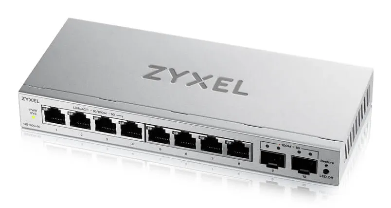 Zyxel GS1200-10v3 Managed L2 Gigabit Ethernet (10/100/1000) Desktop Grau Zyxel GS1200-10v3 Managed L2 Gigabit Ethernet (10/100/1000) Desktop Grau