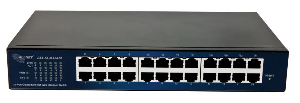 ALLNET Switch smart managed 24 Port Gigabit / 24x LAN / Lüfterlos / 19" / "ALL-SG8324M" – Bild 2