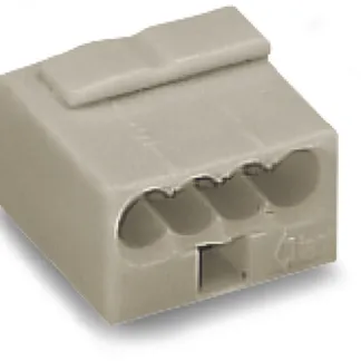 Wago Serie 243- 4-Leiter-Micro-Klemme (100 Stück) lichtgrau Wago Serie 243- 4-Leiter-Micro-Klemme (100 Stück) lichtgrau