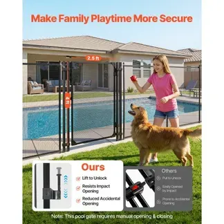 VEVOR Poolzaun Tor 1,2×0,75 m, Tür für Poolschutzzaun Kinderschutzzaun, Sicherheitstor-Set mit Metallriegel, 352 g/m² Teslin-PVC-Gewebe, Vierkantrohr, Abschließbar, für Schwimmbecken, Schwarz VEVOR Poolzaun Tor 1,2×0,75 m, Tür für Poolschutzzaun Kinderschutzzaun, Sicherheitstor-Set mit Metallriegel, 352 g/m² Teslin-PVC-Gewebe, Vierkantrohr, Abschließbar, für Schwimmbecken, Schwarz