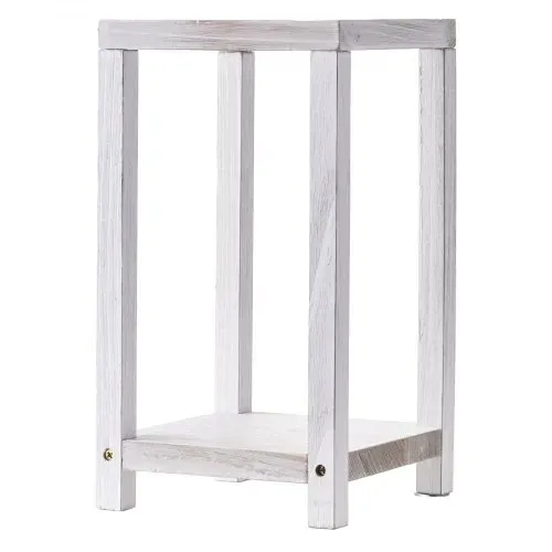 VEVOR 12er-Set, Holzlaternen, inkl. 12x Kerzenhaltern aus Holzlaternen, 12x flammenlosen LED-Kerzen, 12x Eukalyptusblätter-Kranz für Hochzeitstisch, Party, Bauernhaus-Dekoration, Weiß – Bild 9