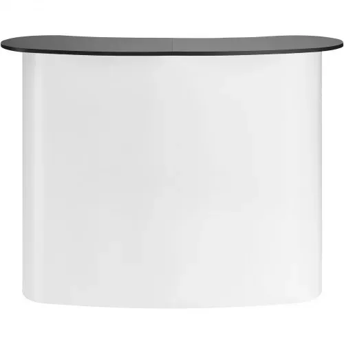 VEVOR Tragbare Messetheke Messetresen, 130 × 46,5 × 95 cm Messestand Ausstellungs-Thekenständer, Faltbarer Promotion-Einzelhandels-Bartisch, Pop-Up-Podium mit Aufbewahrungsregal, Tragetasche – Bild 9