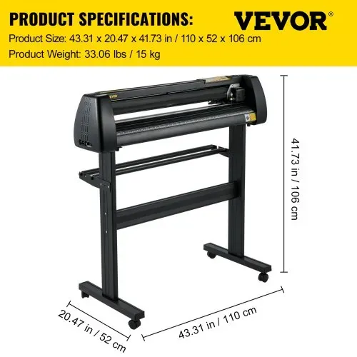 VEVOR 86 cm Vinyl Schneideplotter Vinyl Cutter Plotter 870 mm Slogan Cutting Plotter Desktop Machine mit der Software, Schneideplotter – Bild 6