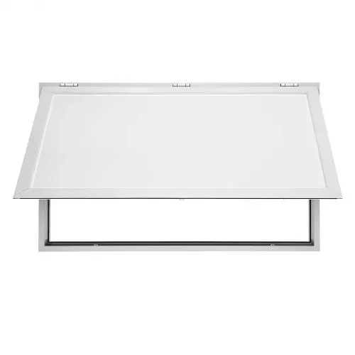 VEVOR Verkaufsfenster 1220 x 915 x 80 mm Konzessionsfenster Servicefenster für Imbisswagen und Verkaufsstände, bis 85° Aufklappbar, Aluminiumlegierungsrahmen, mit Verkaufsklappe und Regenschutz – Bild 10