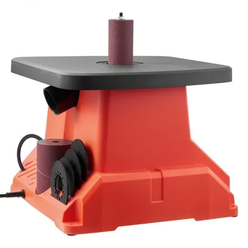 VEVOR Oszillierender Spindelschleifer, 2000 U/min Spindelschleifer mit 6 Hülsen (12,7–76,2 mm), 16 mm Hub & 390x415 mm breitem Arbeitstisch für Möbelveredelung, Kunsthandwerk & Holzbearbeitung – Bild 8